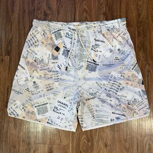 NWT Market Designer Receipts Secret Club Men Shorts Size XX